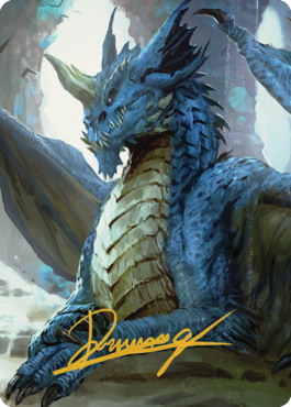 Young Blue Dragon Art Card (Gold-Stamped Signature) [Commander Legends: Battle for Baldur's Gate Art Series] | Eastridge Sports Cards & Games