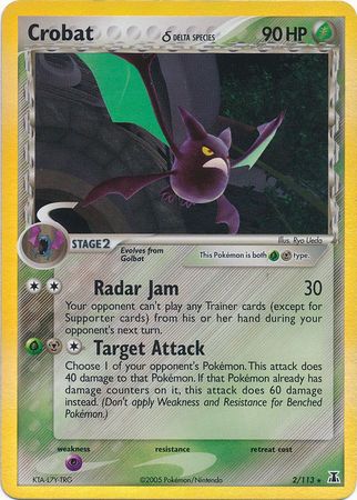 Crobat (2/113) (Delta Species) (Stamped) [EX: Delta Species] | Eastridge Sports Cards & Games