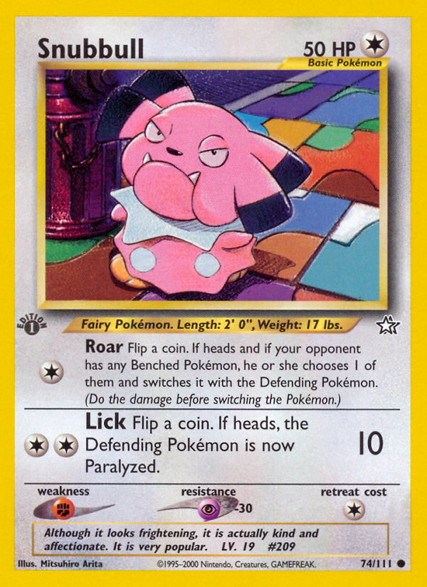 Snubbull (74/111) [Neo Genesis 1st Edition] | Eastridge Sports Cards & Games