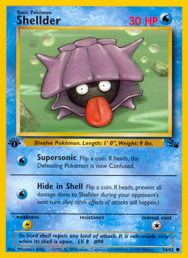 Shellder (54/62) [Fossil 1st Edition] | Eastridge Sports Cards & Games