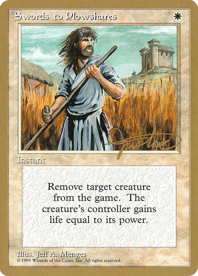 Swords to Plowshares (Mark Justice) [Pro Tour Collector Set] | Eastridge Sports Cards & Games