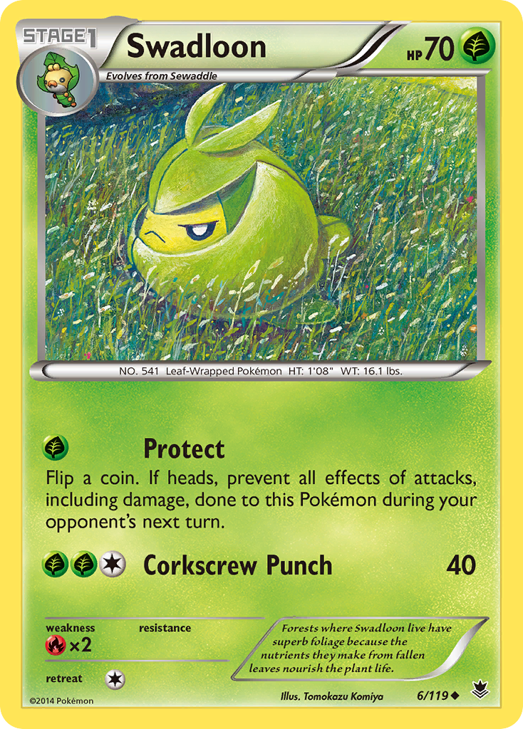 Swadloon (6/119) [XY: Phantom Forces] | Eastridge Sports Cards & Games