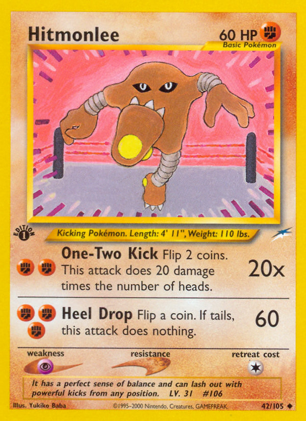 Hitmonlee (42/105) [Neo Destiny 1st Edition] | Eastridge Sports Cards & Games