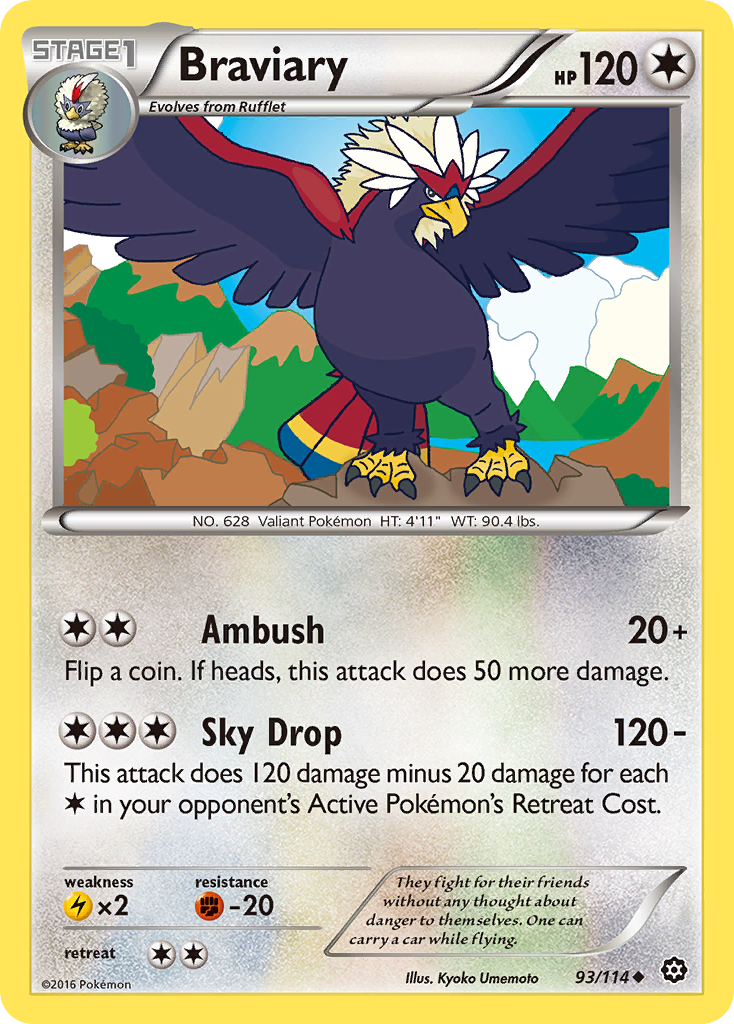 Braviary (93/114) [XY: Steam Siege] | Eastridge Sports Cards & Games