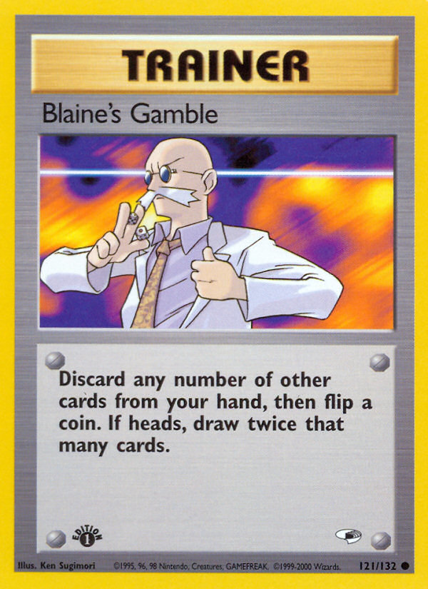 Blaine's Gamble (121/132) [Gym Heroes 1st Edition] | Eastridge Sports Cards & Games