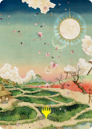 Plains 1 Art Card (Gold-Stamped Signature) [Kamigawa: Neon Dynasty Art Series] | Eastridge Sports Cards & Games