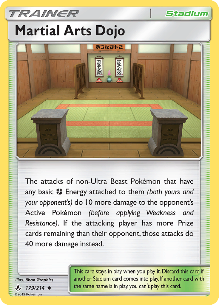 Martial Arts Dojo (179/214) [Sun & Moon: Unbroken Bonds] | Eastridge Sports Cards & Games