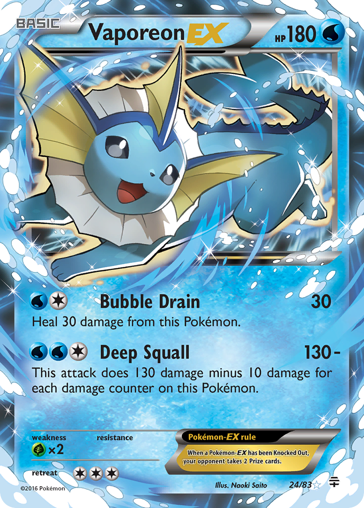 Vaporeon EX (24/83) [XY: Generations] | Eastridge Sports Cards & Games