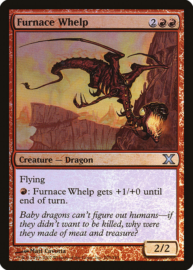 Furnace Whelp (Premium Foil) [Tenth Edition] | Eastridge Sports Cards & Games