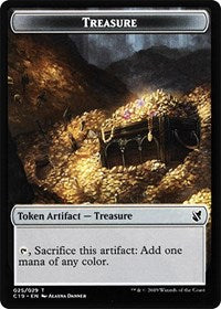 Treasure // Human Double-sided Token [Commander 2019 Tokens] | Eastridge Sports Cards & Games