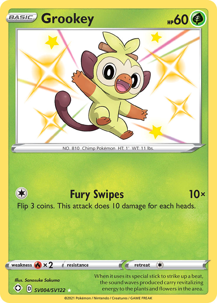 Grookey (SV004/SV122) [Sword & Shield: Shining Fates] | Eastridge Sports Cards & Games