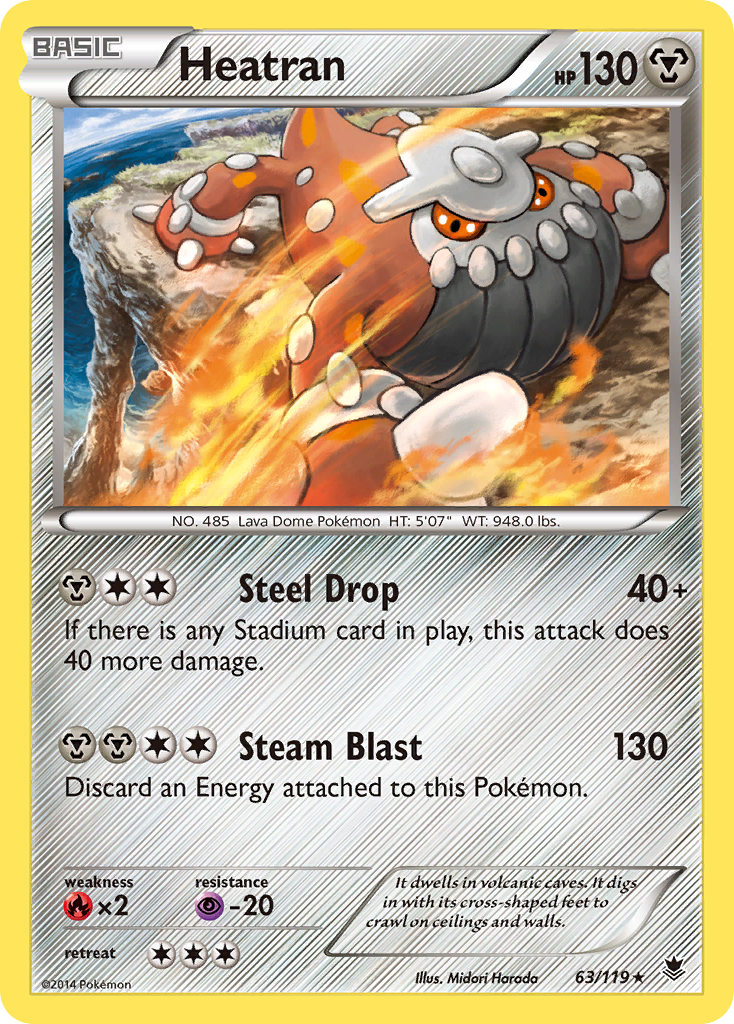 Heatran (63/119) [XY: Phantom Forces] | Eastridge Sports Cards & Games