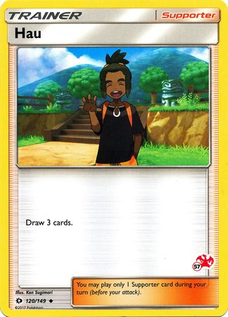 Hau (120/149) (Charizard Stamp #57) [Battle Academy 2020] | Eastridge Sports Cards & Games