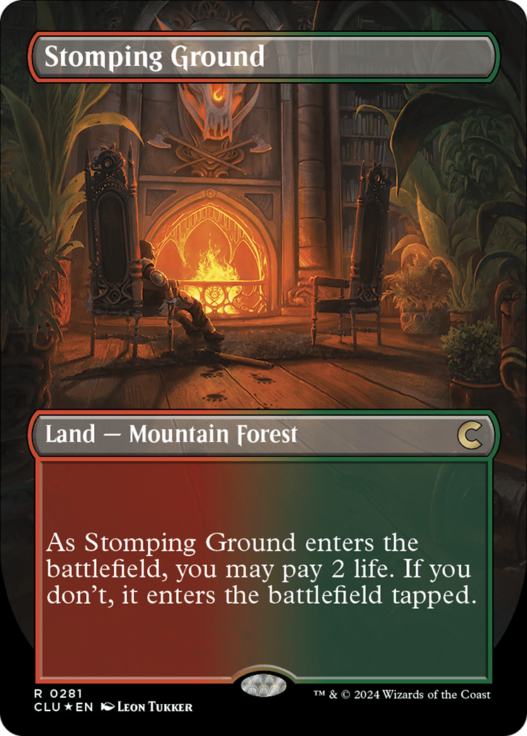 Stomping Ground (Borderless) [Ravnica: Clue Edition] | Eastridge Sports Cards & Games