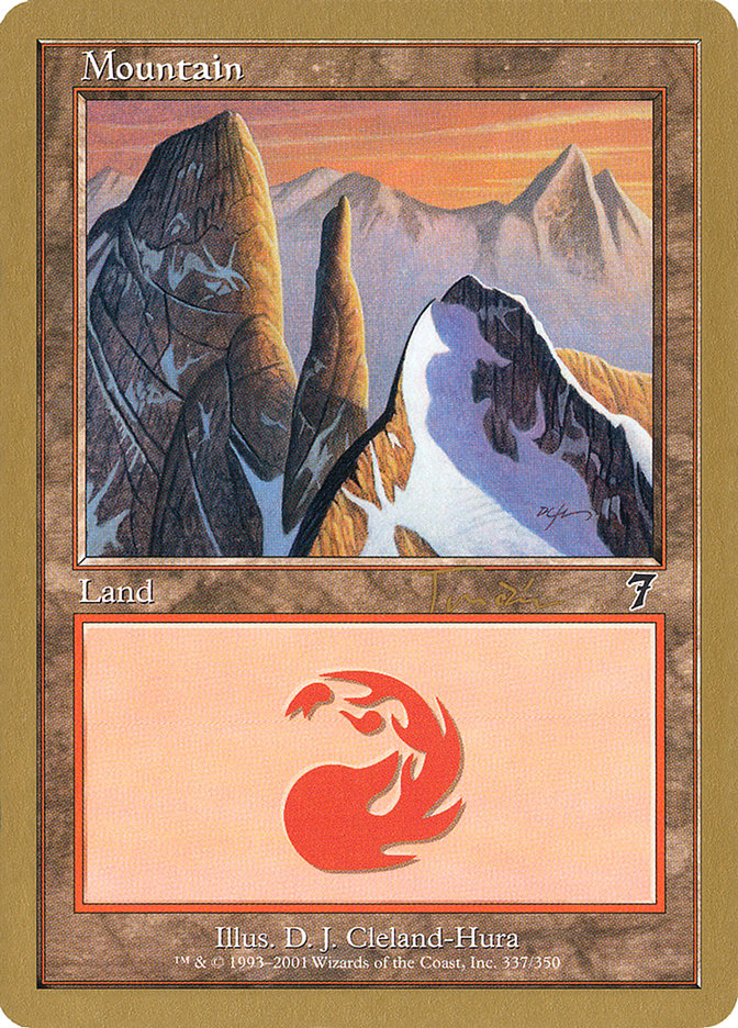 Mountain (jt337) (Jan Tomcani) [World Championship Decks 2001] | Eastridge Sports Cards & Games