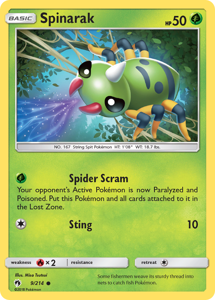 Spinarak (9/214) [Sun & Moon: Lost Thunder] | Eastridge Sports Cards & Games