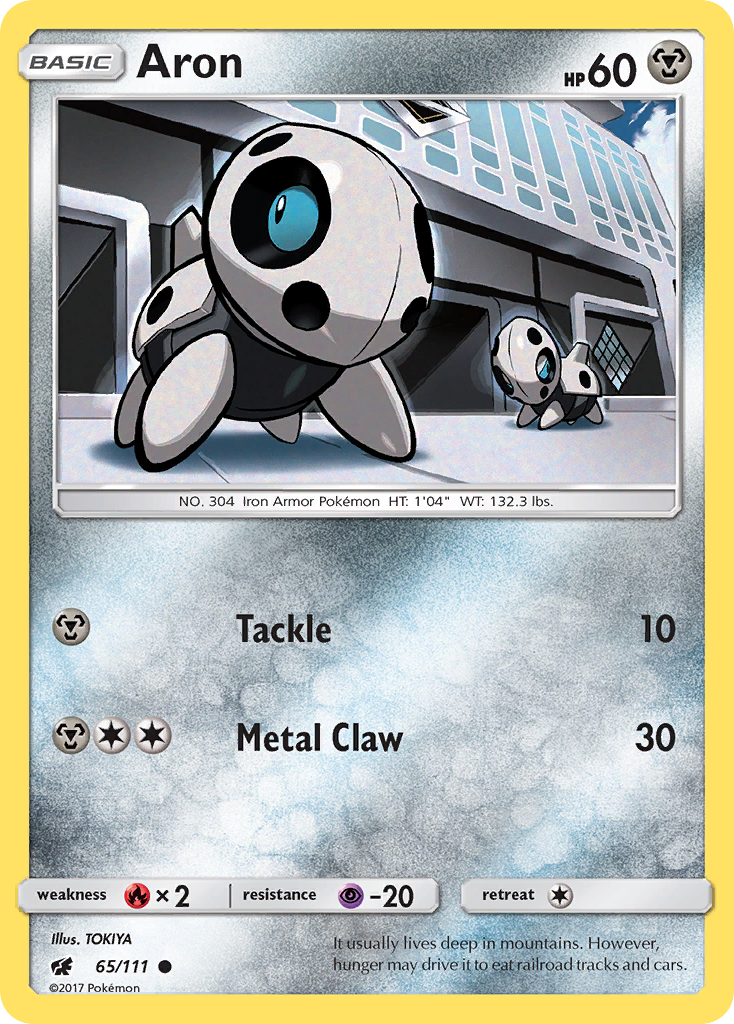 Aron (65/111) [Sun & Moon: Crimson Invasion] | Eastridge Sports Cards & Games