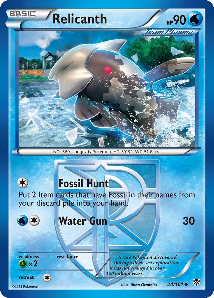 Relicanth (24/101) [Black & White: Plasma Blast] | Eastridge Sports Cards & Games
