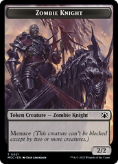 Zombie Knight // Human (6) Double-Sided Token [March of the Machine Commander Tokens] | Eastridge Sports Cards & Games