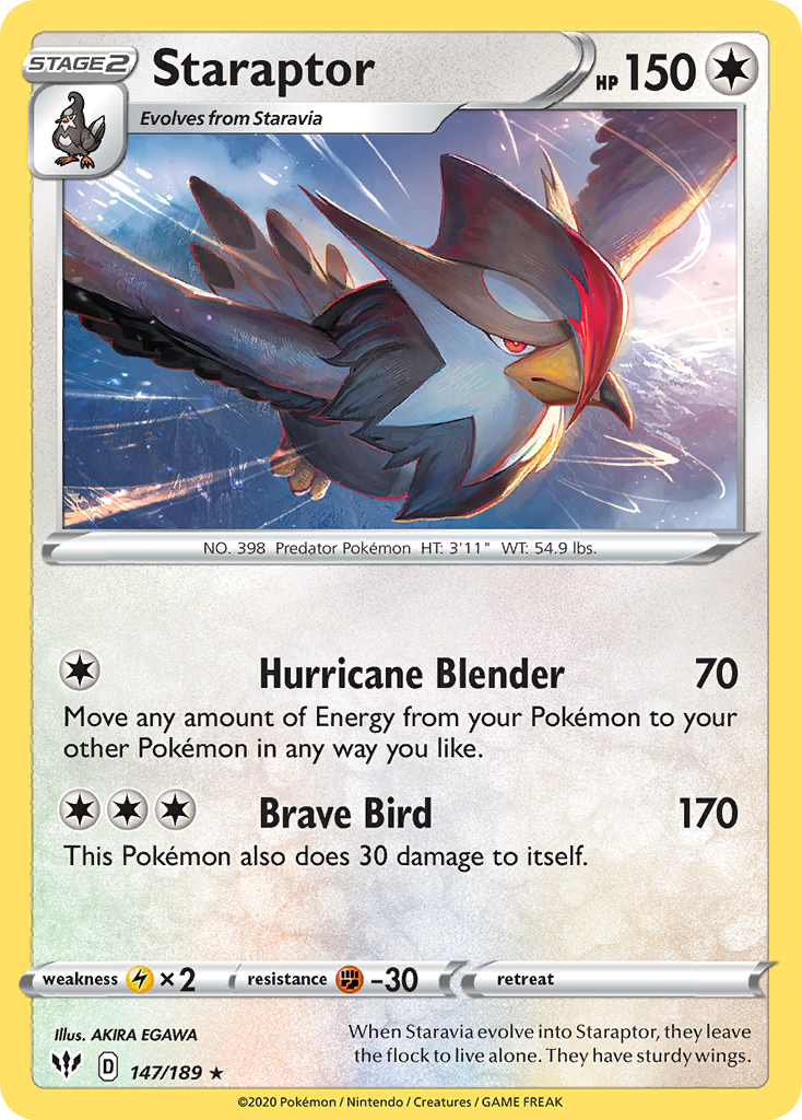 Staraptor (147/189) [Sword & Shield: Darkness Ablaze] | Eastridge Sports Cards & Games