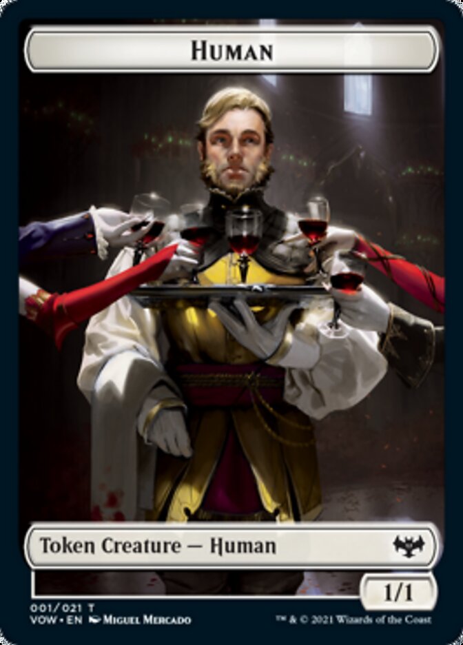 Human (001) // Human Soldier Double-sided Token [Innistrad: Crimson Vow Tokens] | Eastridge Sports Cards & Games