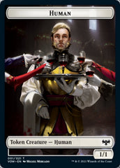 Human (001) // Human Soldier Double-sided Token [Innistrad: Crimson Vow Tokens] | Eastridge Sports Cards & Games