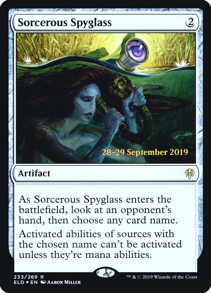 Sorcerous Spyglass  [Throne of Eldraine Prerelease Promos] | Eastridge Sports Cards & Games