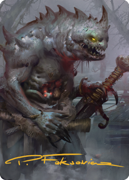 Gray Slaad Art Card (Gold-Stamped Signature) [Commander Legends: Battle for Baldur's Gate Art Series] | Eastridge Sports Cards & Games
