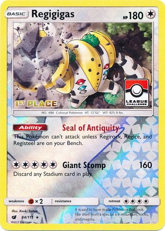 Regigigas (84/111) (League Promo 1st Place) [Sun & Moon: Crimson Invasion] | Eastridge Sports Cards & Games