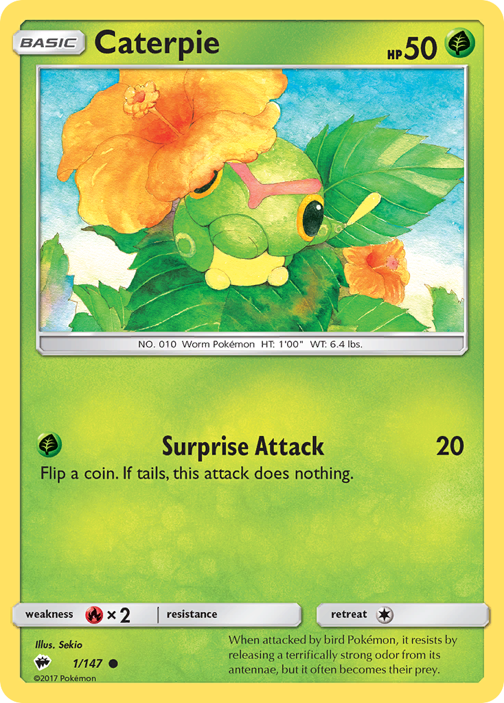 Caterpie (1/147) [Sun & Moon: Burning Shadows] | Eastridge Sports Cards & Games