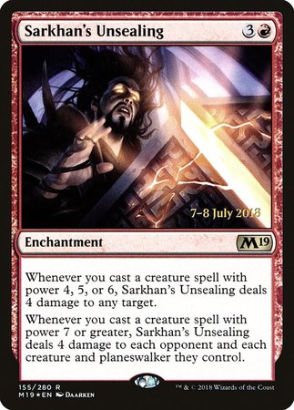 Sarkhan's Unsealing [Core Set 2019 Promos] | Eastridge Sports Cards & Games