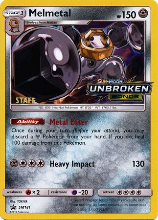 Melmetal (SM181) (Staff Prerelease Promo) [Sun & Moon: Black Star Promos] | Eastridge Sports Cards & Games