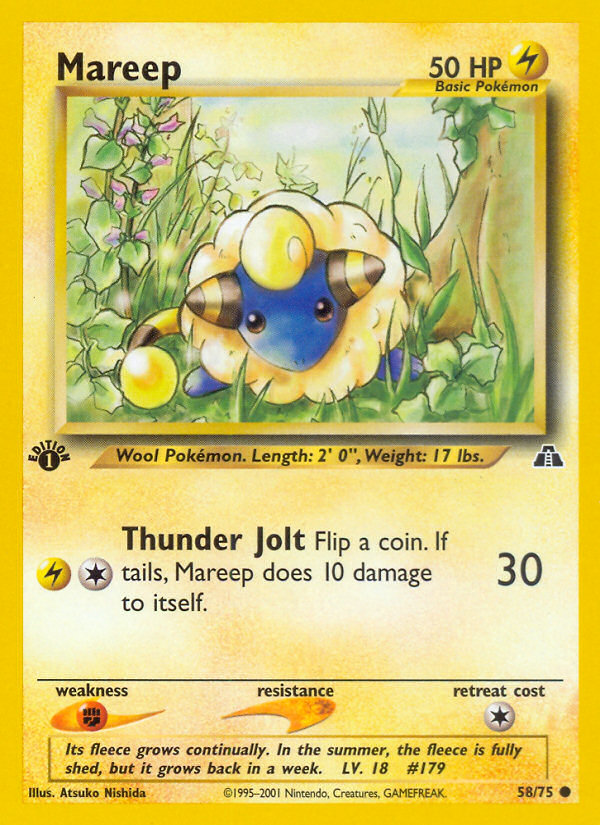 Mareep (58/75) [Neo Discovery 1st Edition] | Eastridge Sports Cards & Games