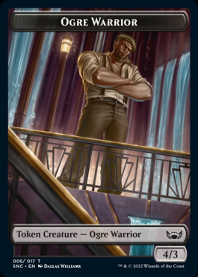 Ogre Warrior // Dog Double-sided Token [Streets of New Capenna Tokens] | Eastridge Sports Cards & Games