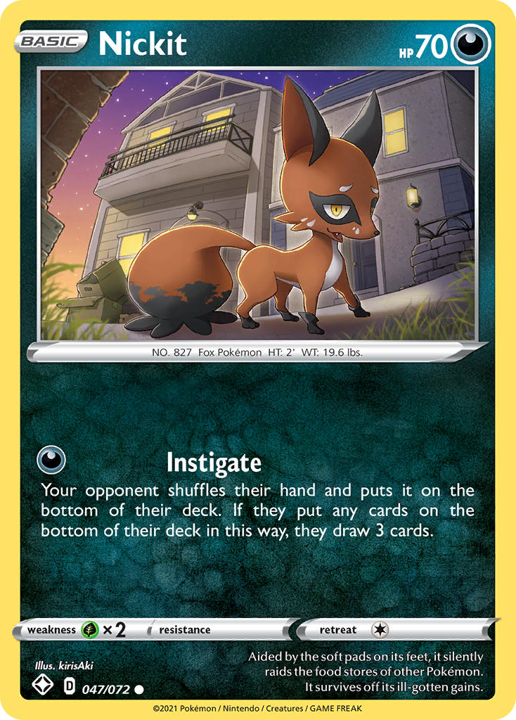 Nickit (047/072) [Sword & Shield: Shining Fates] | Eastridge Sports Cards & Games