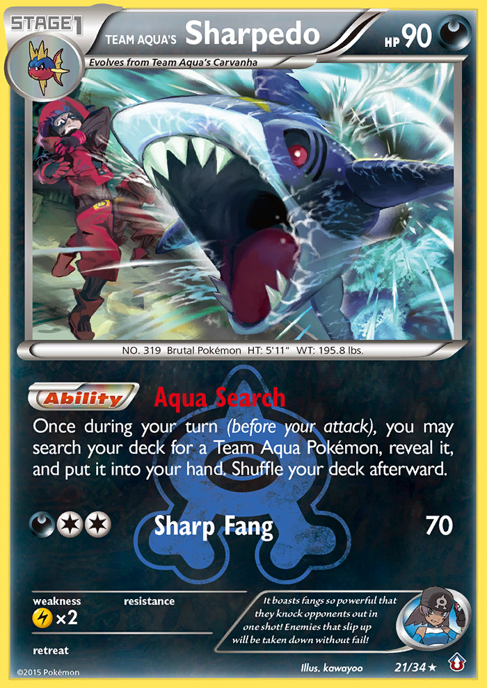 Team Aqua's Sharpedo (21/34) [XY: Double Crisis] | Eastridge Sports Cards & Games
