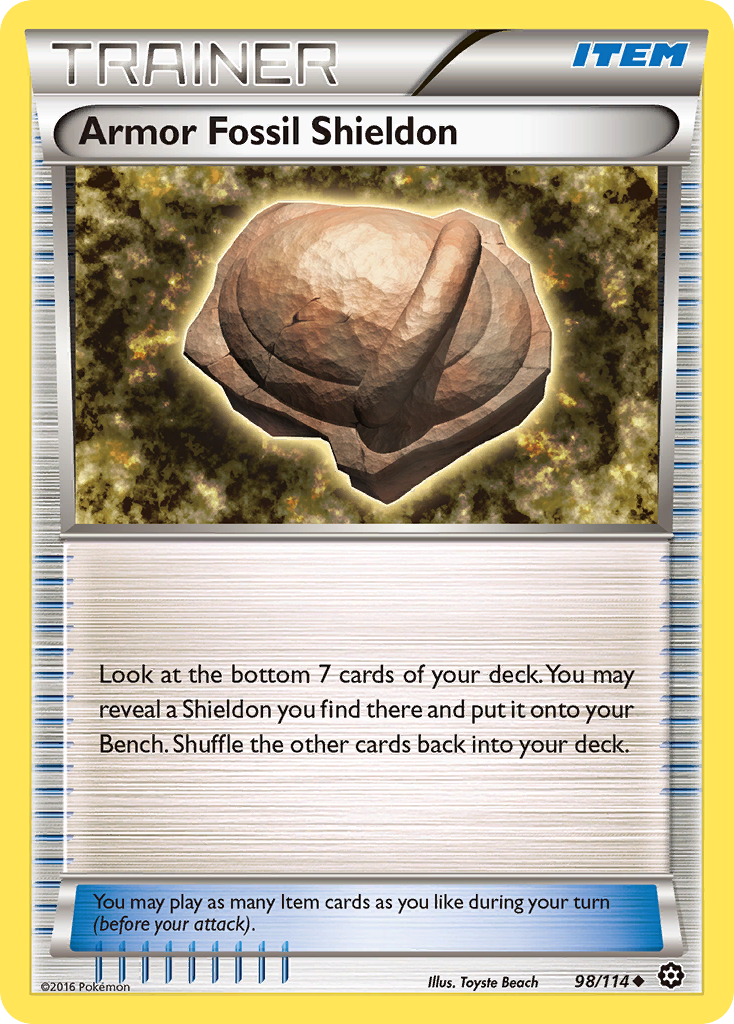 Armor Fossil Shieldon (98/114) [XY: Steam Siege] | Eastridge Sports Cards & Games