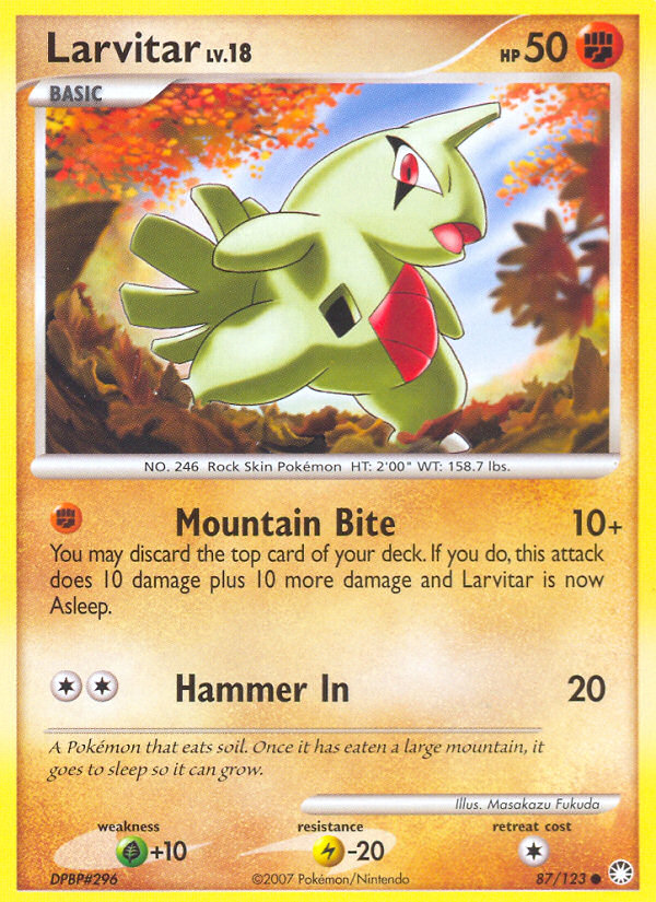 Larvitar (87/123) [Diamond & Pearl: Mysterious Treasures] | Eastridge Sports Cards & Games