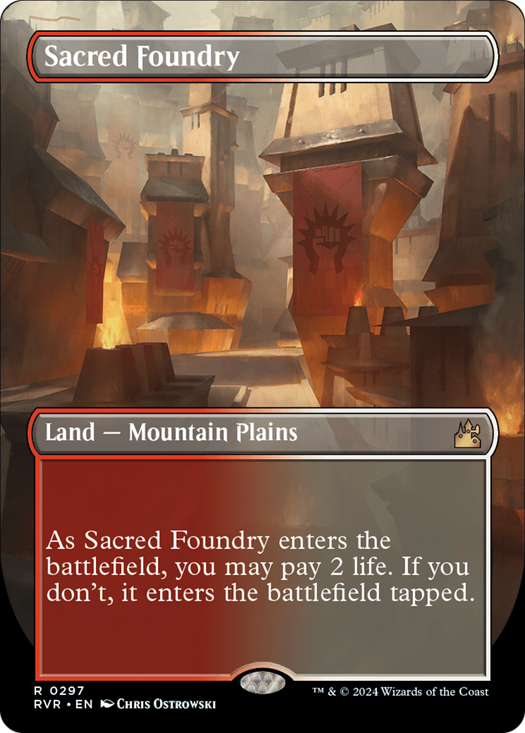 Sacred Foundry (Borderless) [Ravnica Remastered] | Eastridge Sports Cards & Games