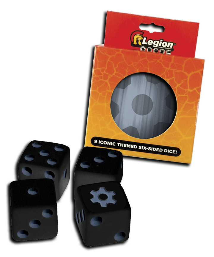 Legion - Iconic Dice D6 Tin: Gear (SET OF 9) | Eastridge Sports Cards & Games