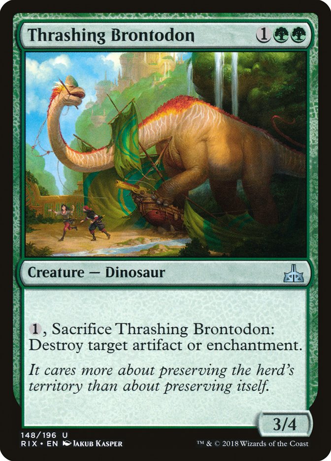 Thrashing Brontodon [Rivals of Ixalan] | Eastridge Sports Cards & Games