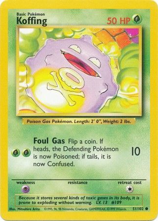 Koffing (51/102) [Base Set Unlimited] | Eastridge Sports Cards & Games