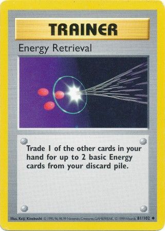 Energy Retrieval (81/102) [Base Set Shadowless Unlimited] | Eastridge Sports Cards & Games