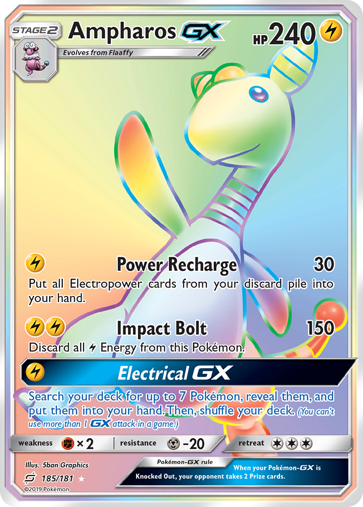 Ampharos GX (185/181) [Sun & Moon: Team Up] | Eastridge Sports Cards & Games