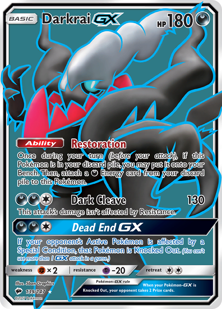 Darkrai GX (139/147) [Sun & Moon: Burning Shadows] | Eastridge Sports Cards & Games