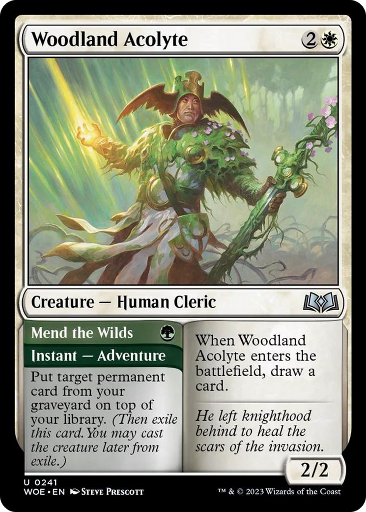 Woodland Acolyte // Mend the Wilds [Wilds of Eldraine] | Eastridge Sports Cards & Games