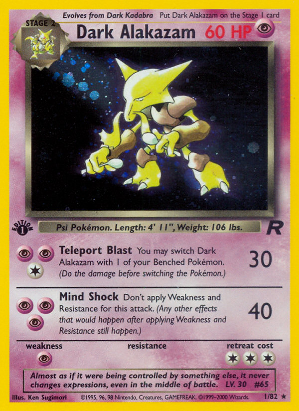 Dark Alakazam (1/82) [Team Rocket 1st Edition] | Eastridge Sports Cards & Games