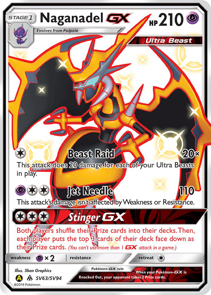 Naganadel GX (SV63/SV94) [Sun & Moon: Hidden Fates - Shiny Vault] | Eastridge Sports Cards & Games