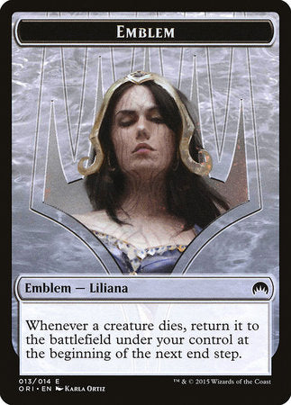 Emblem - Liliana, Defiant Necromancer [Magic Origins Tokens] | Eastridge Sports Cards & Games