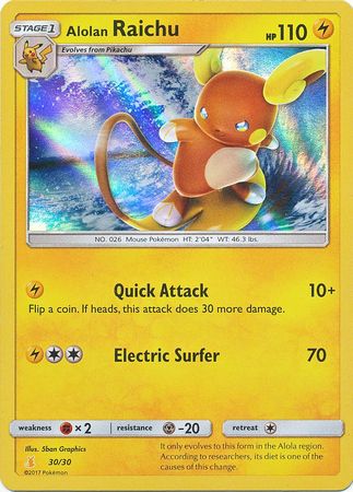 Alolan Raichu (30/30) [Sun & Moon: Trainer Kit - Alolan Raichu] | Eastridge Sports Cards & Games